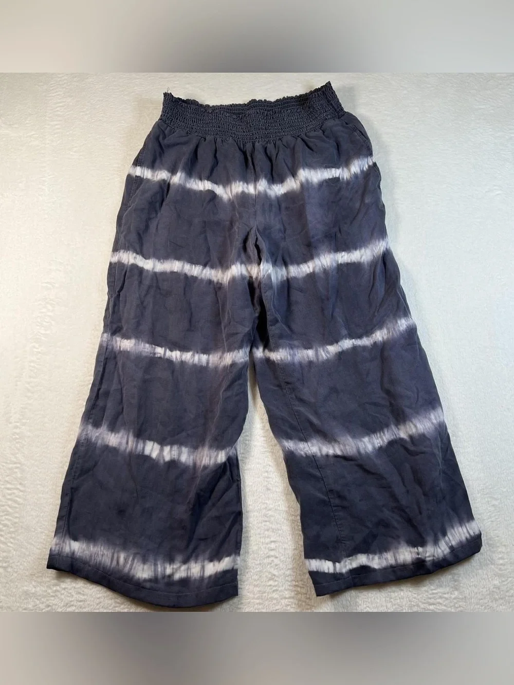 Cloth & Stone Anthropologie Indigo Tie-Dye Wide Leg Pants NWOT small - Picture 5 of 5